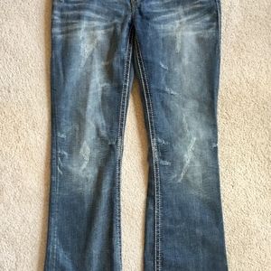 1921 "Alanis" Sand Blasted Bootcut Jeans Size 27